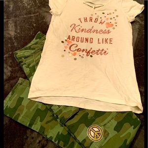 Justice camo jeans and top
